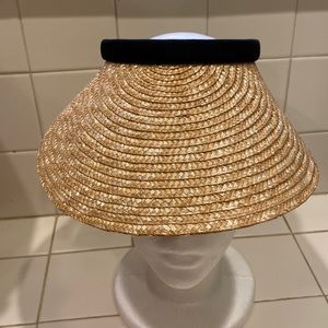 Tan color Mega cap brand Straw vizor in good condition